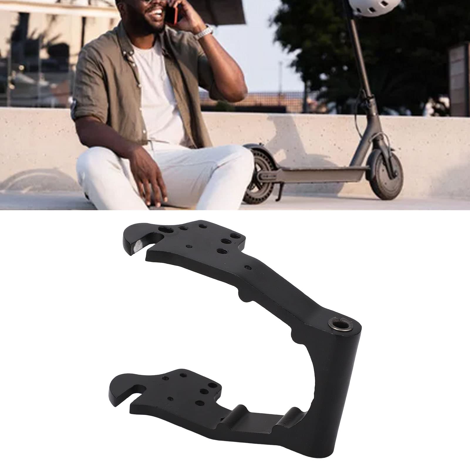 NDNCZDHC Electric Scooter Rear Fork Aluminium Alloy Scooter Fork Black Bike Fork Rear Fork for 10in Scooter 8x6x3in