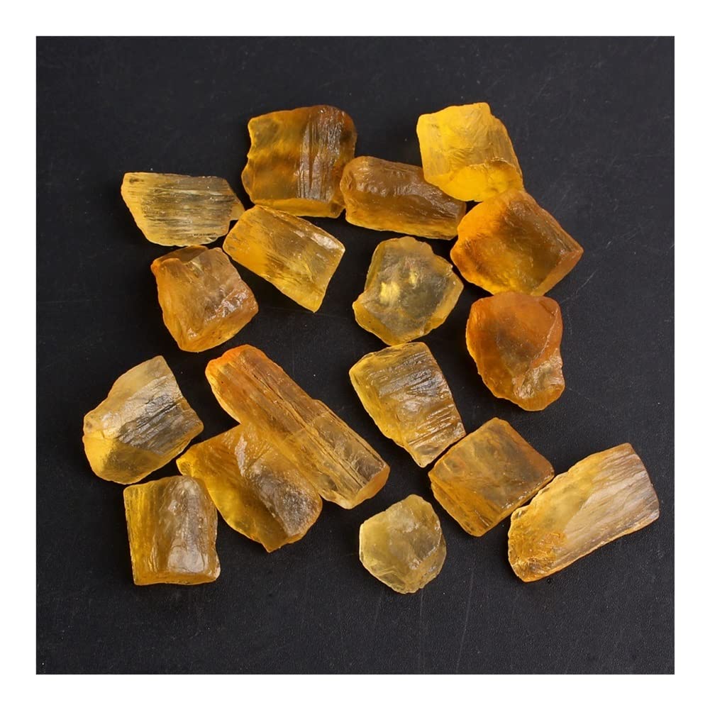 Surowy naturalny kryształ 30 g naturalny surowy żółty fluoryt, surowy kamień kryształowy, odłamki kamienia kwarcowego, ozdoby, okaz skalny, prezent zrób to sam, odpowiednie do kolekcji domowych