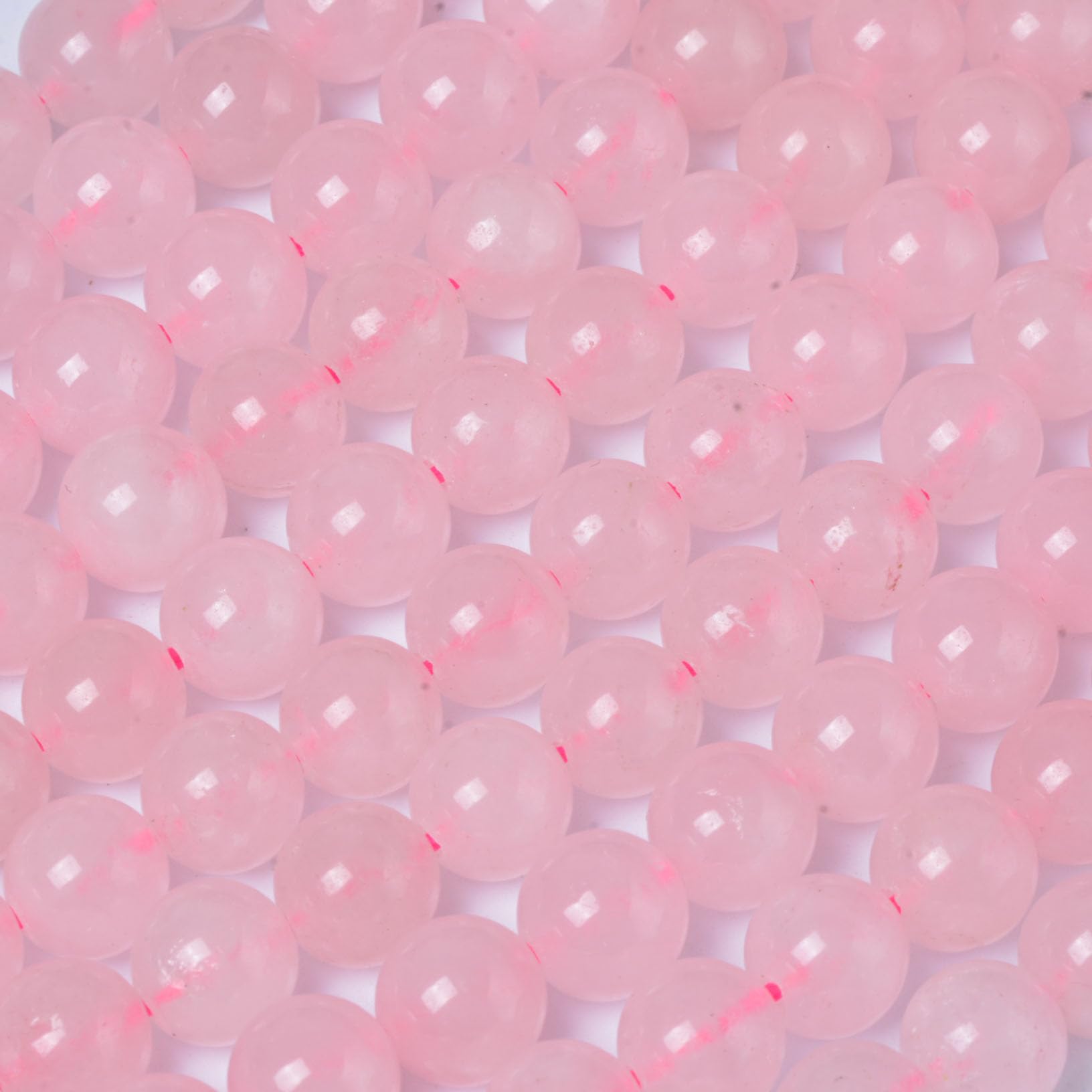 8mm Round Rose Quartz Natural Stone Beads for Jewellery Making Gemstone Beads for Crafting (45-50Pcs) - Image 4