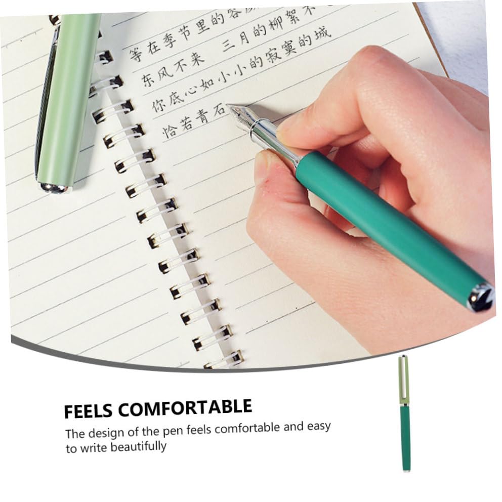 Pluma de caligrafía EF verde: pack de 2 piezas de material escolar para caligrafía limpia 5