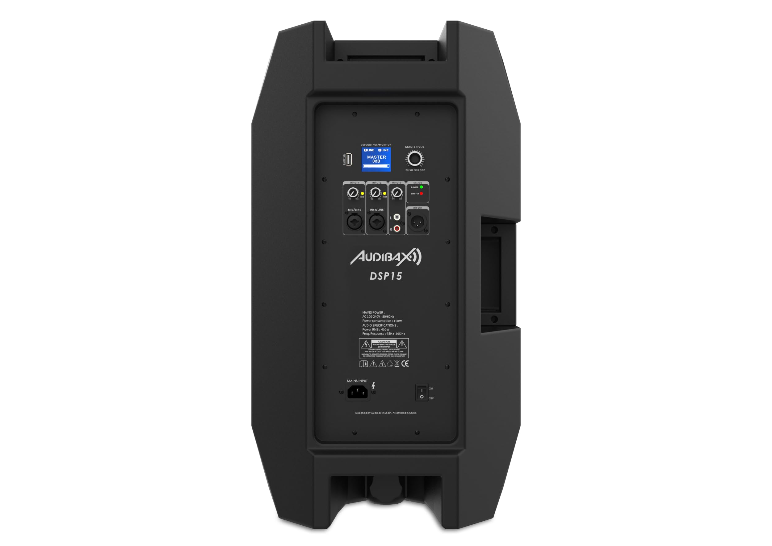Audibax DSP15 Altavoz 15" Activo 1500W Con DSP