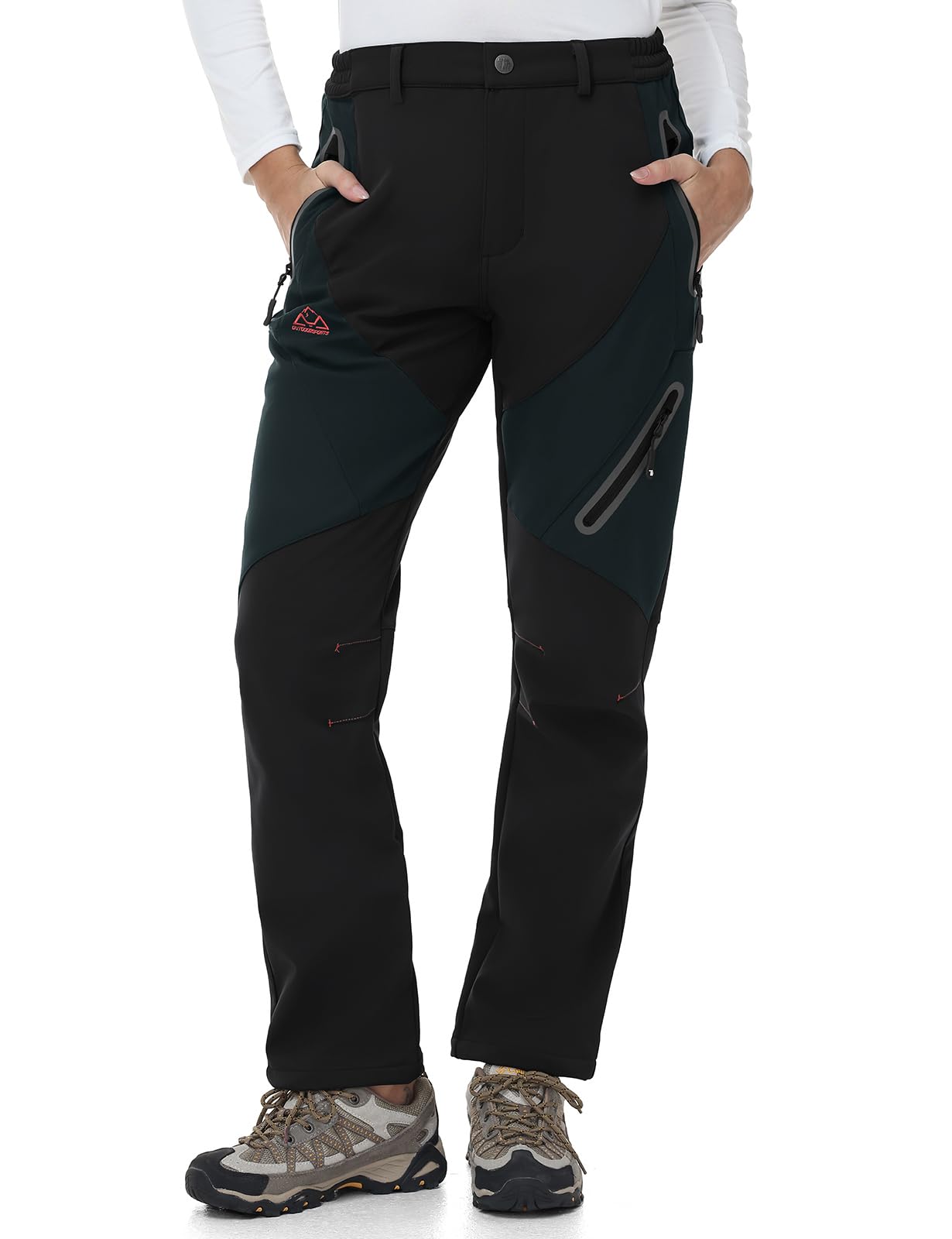 TBMPOY Women's Fleece Lined Ski Snow Pants