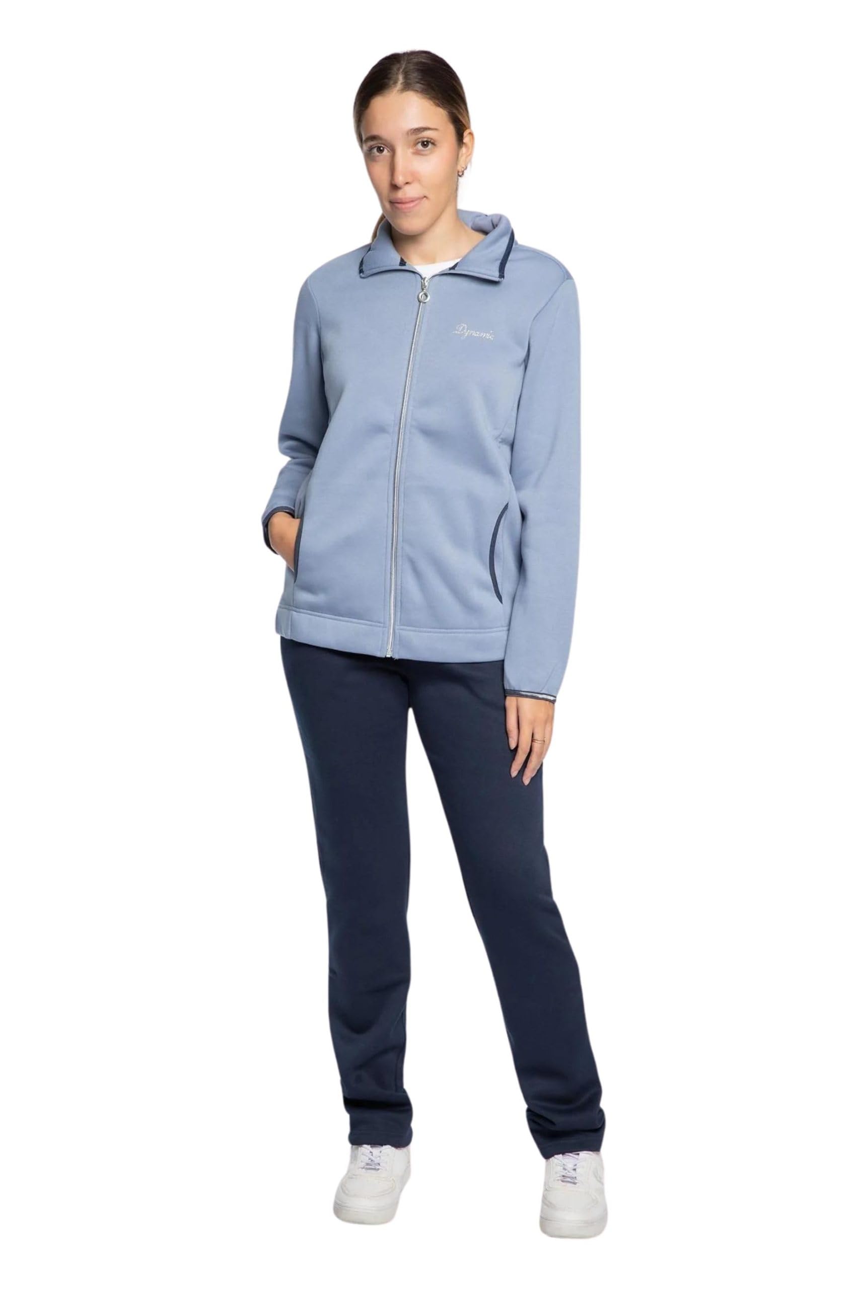 Leo Corsetteria Tuta donna invernale felpata calda per signora con zip cerniera tasche e pantaloni lunghi F.lli_Campagnolo 8Q76286