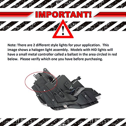 Image of TRQ Driver Side Headlight Assembly Compatible with 2008-2012 GMC Acadia GM2502358