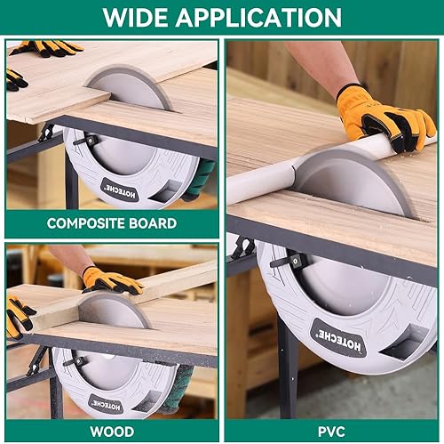 Miniatura 6 de Hoteche Sierra circular de 12 pulgadas Sierra de mesa portátil compacta de 4 HP con hoja de sierra para uso de escritorio