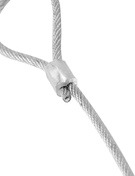 MFL. Stage Lights Safety Cables 110 lb Load Duty 31.5'' Stainless Steel Security Rope for Party Lights DJ Light Stage Lighting, Silver, Pack of 10