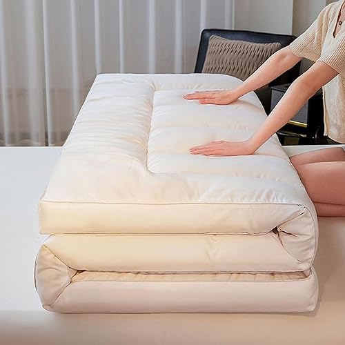 Miniatura 7 de Japanese Futon Mattress - Universal Breathable Thicken Sleeping Mat for Floor, Foldable Guest Bed, Dorm Room, Camping,White5cm-90 * 190cm35.4 *