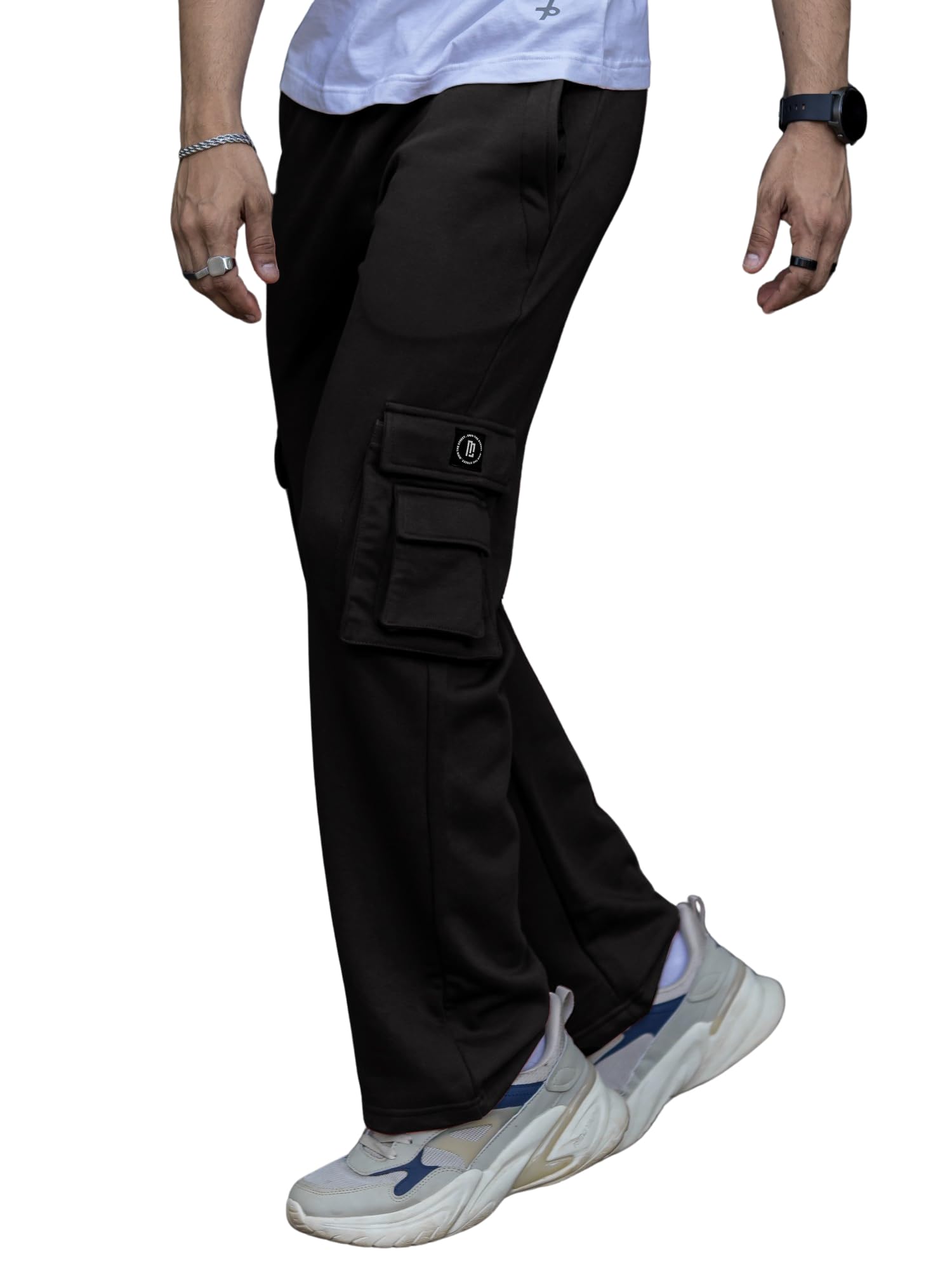 maniac Mens Solid Burgundy Baggy fit Cargo Pant-picture-20