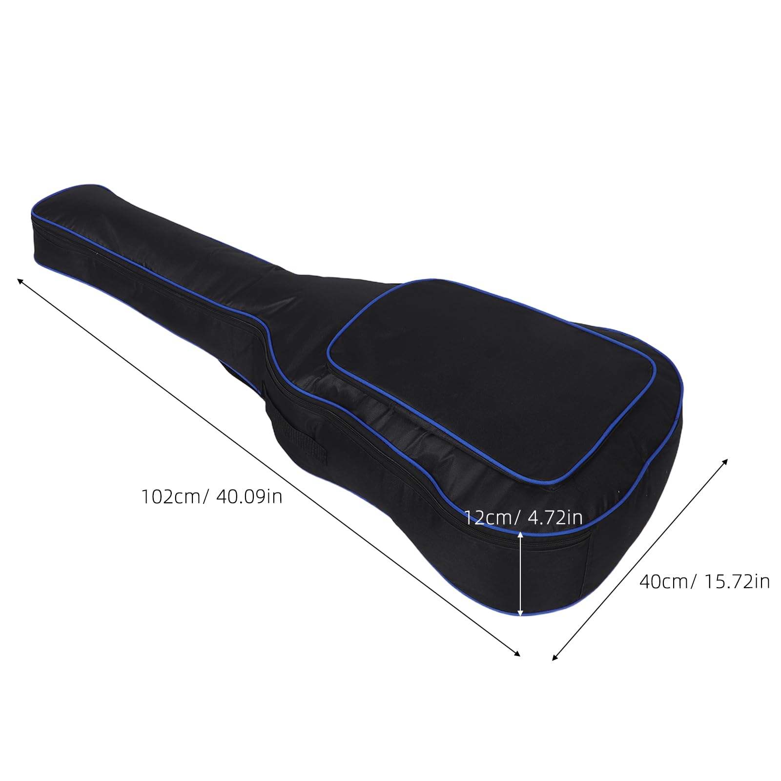 TOYANDONA Zaino per Chitarra 41 Pollici Imbottito Oxford Nero