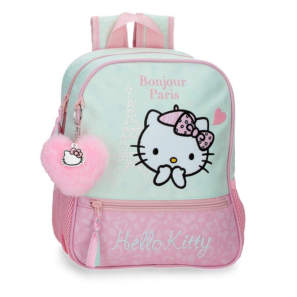 Hello Kitty Paris Mochila Preescolar Adaptable a Carro Rosa 23x28x10 cms Poliéster 6,44L