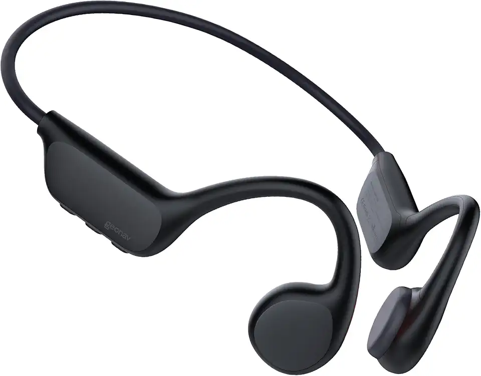 Geonav OpenBone Fone de Condução Óssea, Bluetooth, Autonomia 8 horas, Microfone integrado, AER17BK, Preto