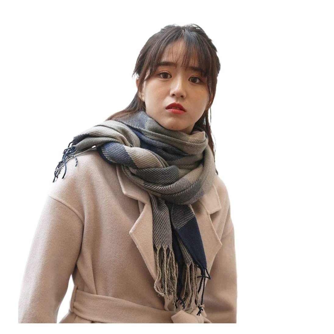 Bufanda Chal Bufanda A Cuadros Para Mujer Bufandas De Invierno Bufandas Con Borlas Hijab Estolas Suave y Cálida