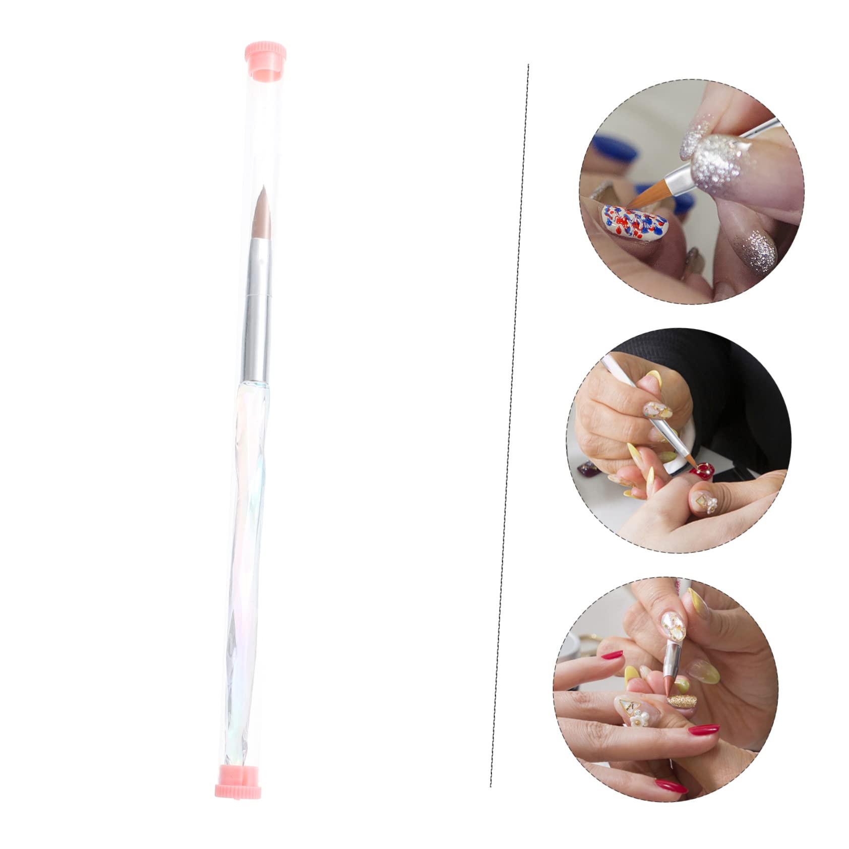 FRCOLOR 3 Pezzi Di Strumenti Pratici Per Manicure Pennello Per Nail Art Pennello Per Gel Per Unghie Per Pittura E Decorazione Delle Unghie
