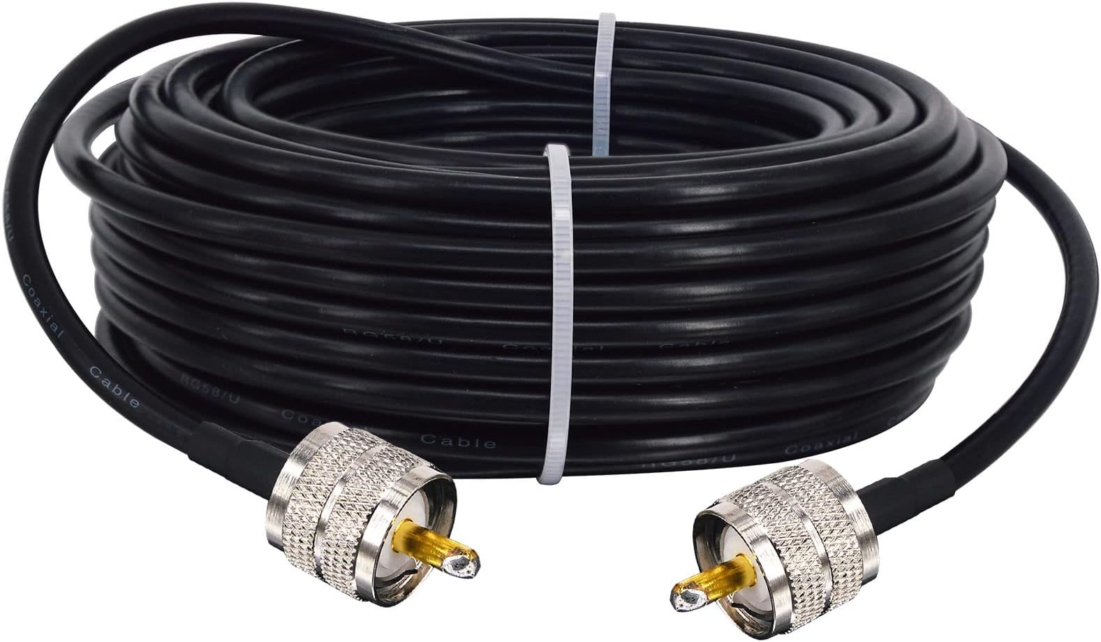 BoobrieUHF Cable Coaxial Cable RG58 PL259 UHF Adapter Cable Ham Radio Antenna Cable UHF Male to UHF Male Low Loss Extension Cable for Antenna/CB Radio/Ham Radio/Broadcast/Telecom/CCTV 15M