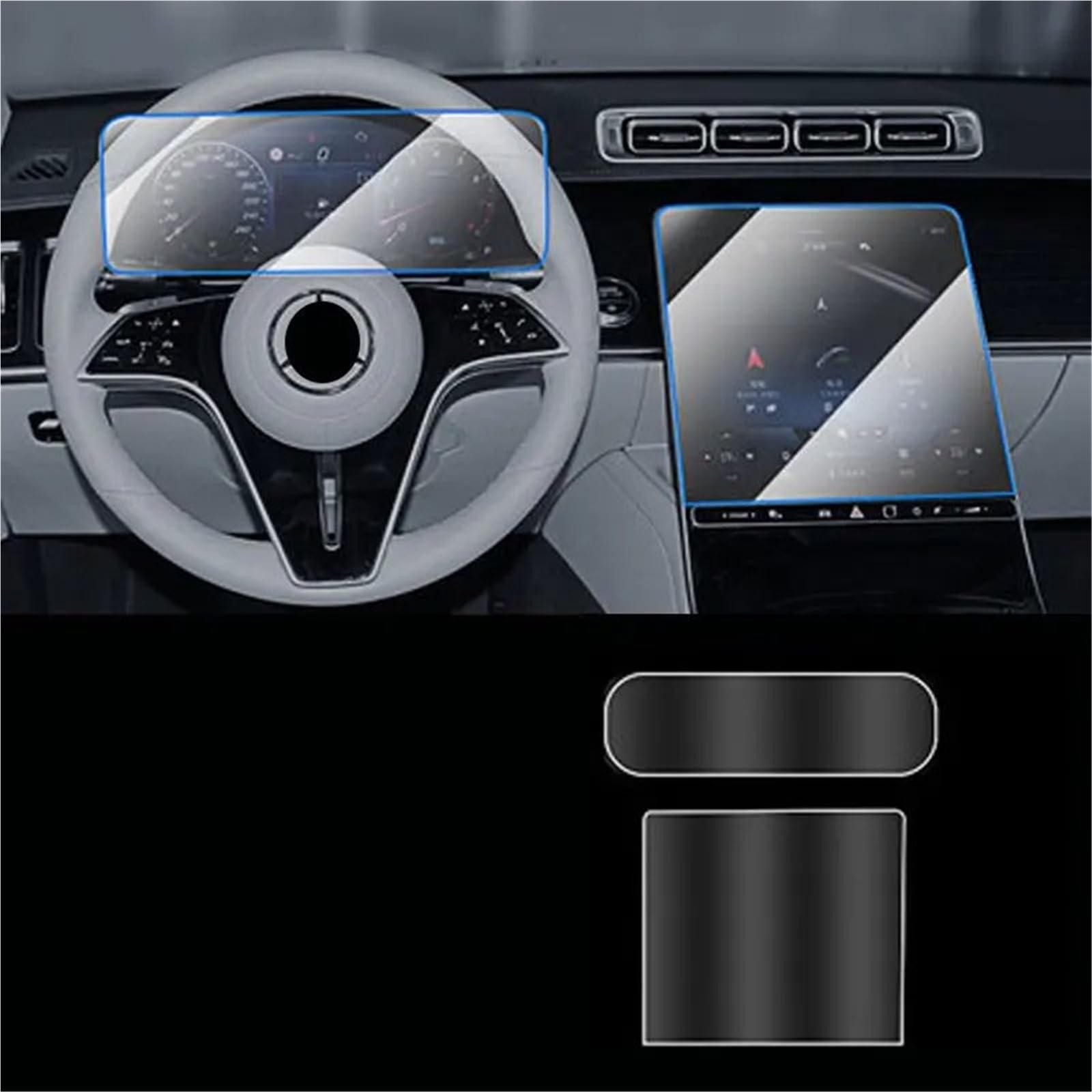 Displayschutzfolie Mercedes-Benz für S-CLASS W223 2021 (Gps and instrument)