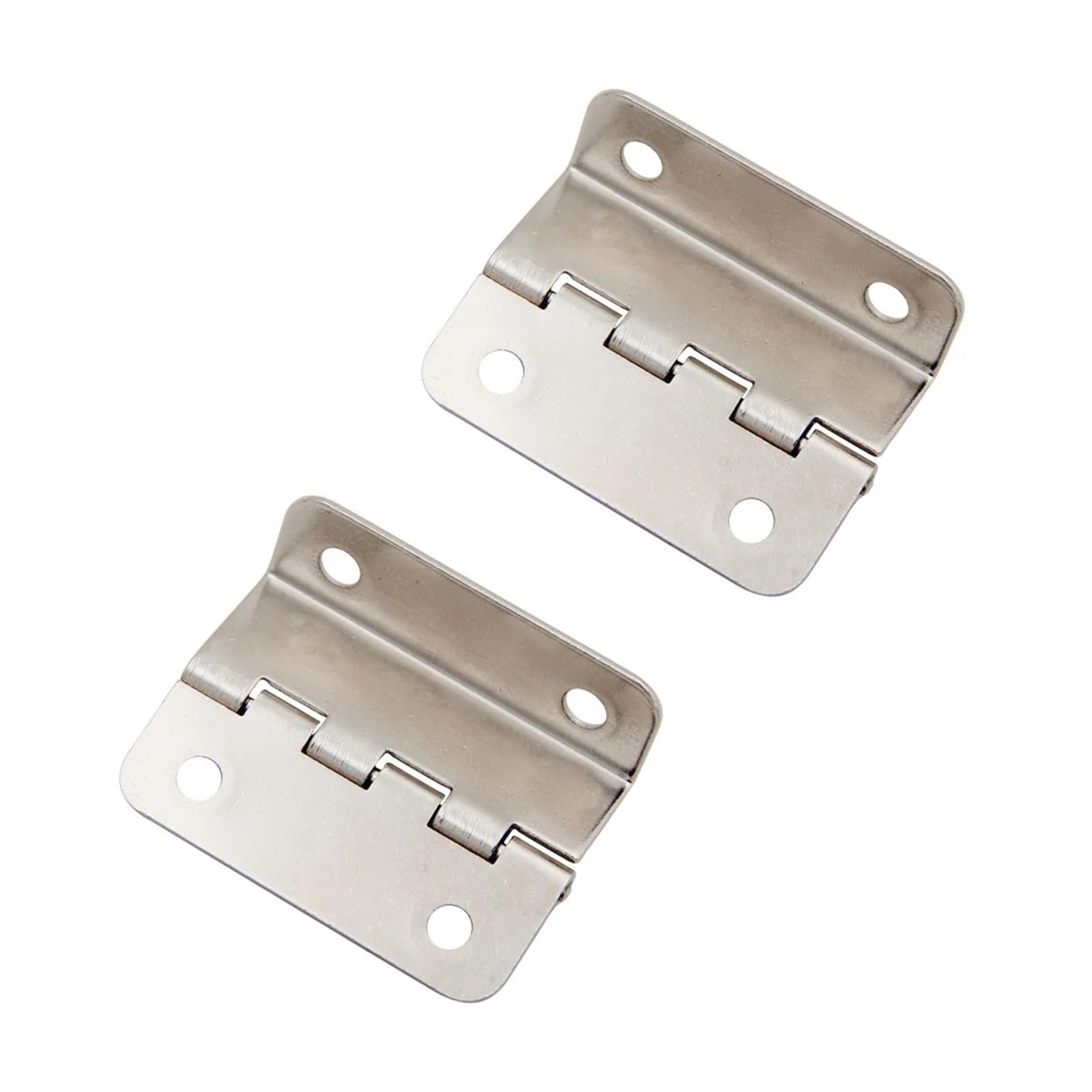 Wkfbifly Silver 2Pcs Three-Fold Metal Hinge Small Cabinet Hinges Decorative Box For,Door,Wardrobe,Ewelry Chest,Music Case(Silver)