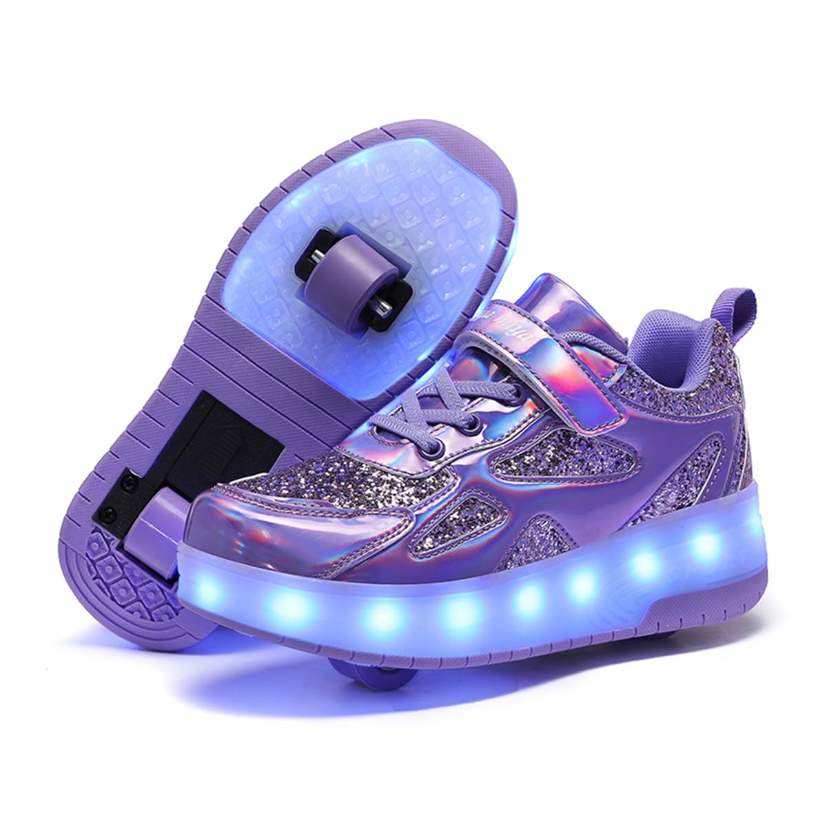 LED Luces Zapatos con Ruedas Dobles para Pequeños Niños y Niña Automática Calzado de Skateboarding Deportes de Exterior Patines en Línea Brillante Mutilsport Aire Libre y Deporte Gimnasia