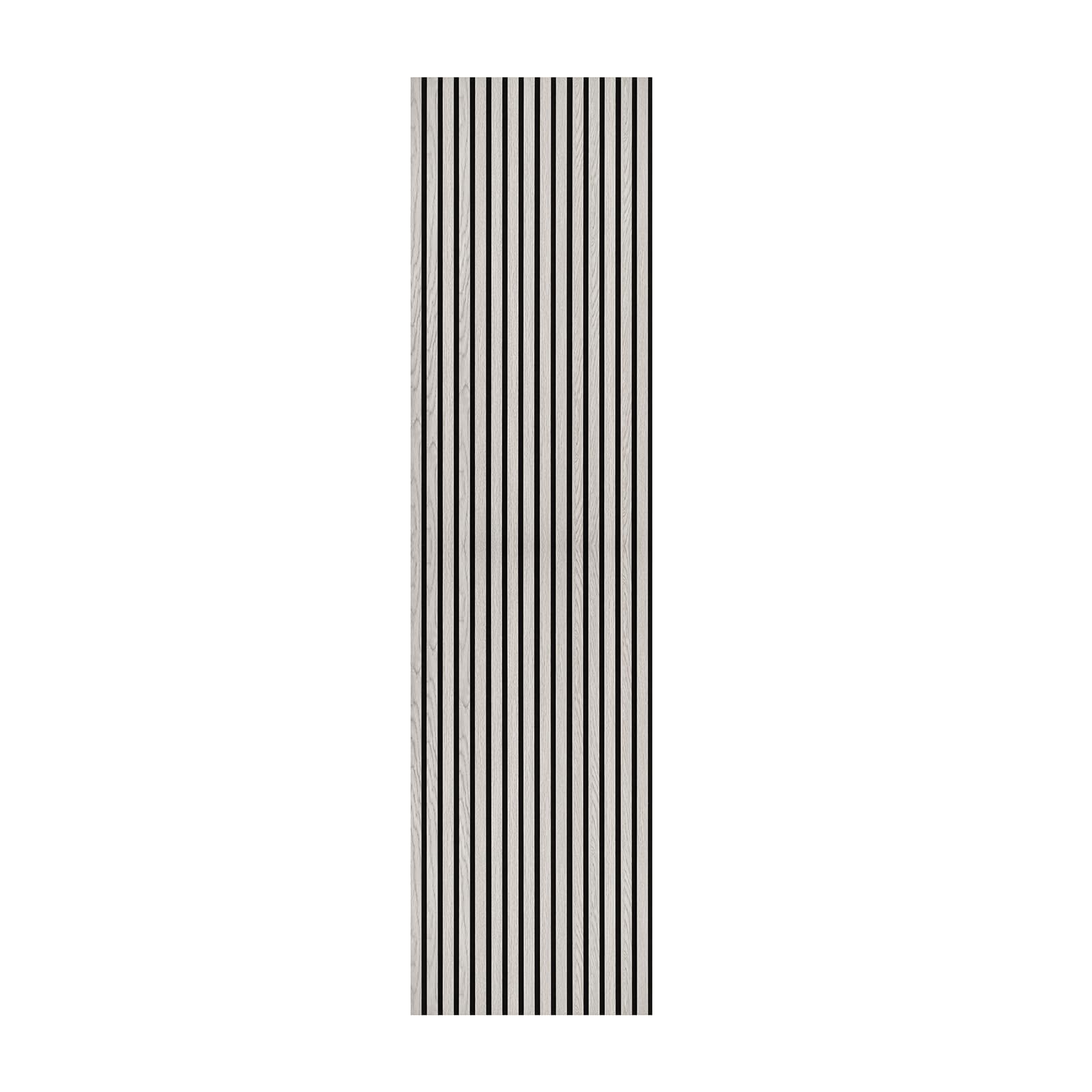 Decoranddecor Grey Acoustic Slat Wood Wall Panel And Ceiling Panelling Decorative 3D Mdf 240 Cm X 60 Cm
