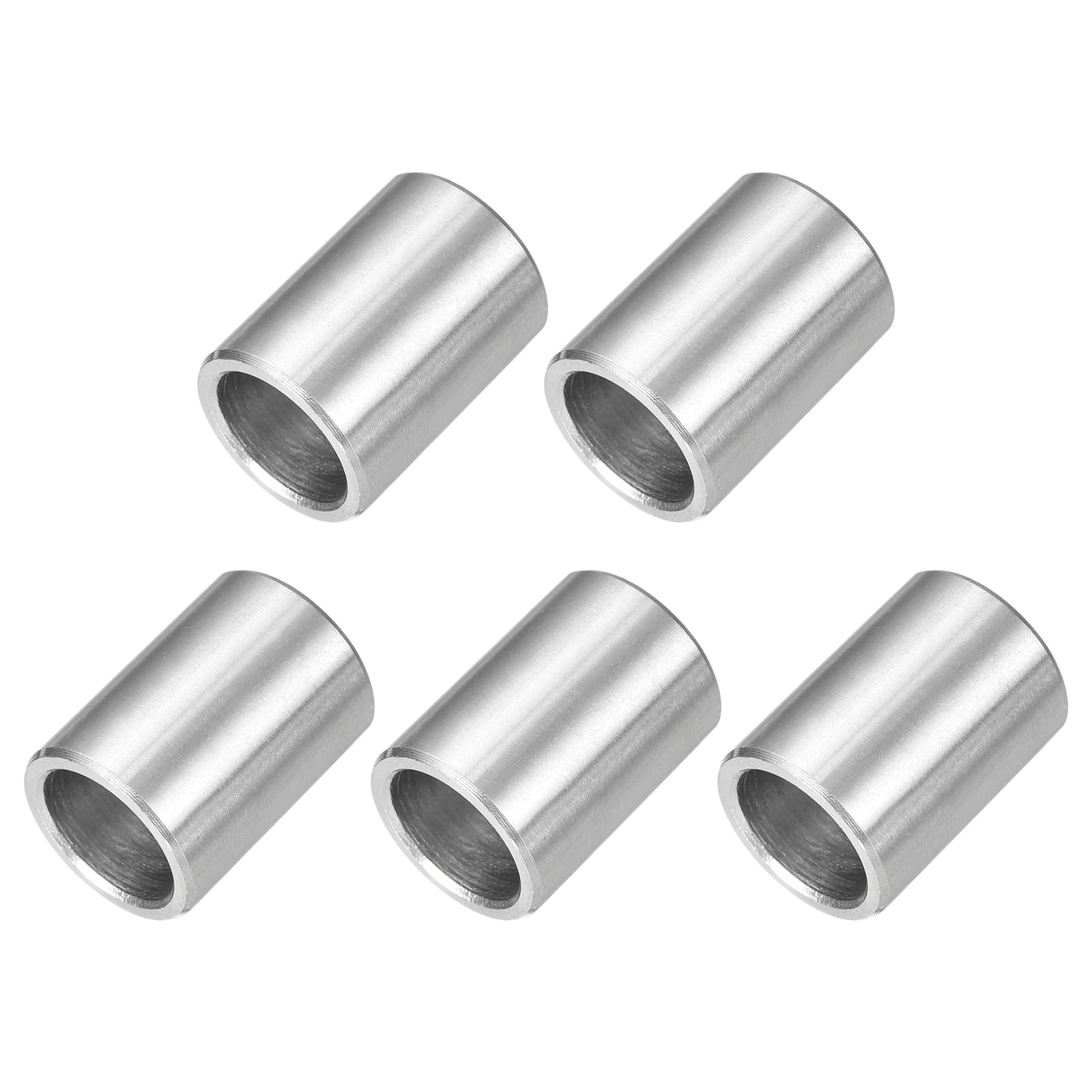 QUARKZMAN 5 Piezas Separadores de Acero Inoxidable 304, 12mm ID x 16mm OD x 22mm L Espaciador Redondo sin Rosca para Tornillos de 1/2" o M12