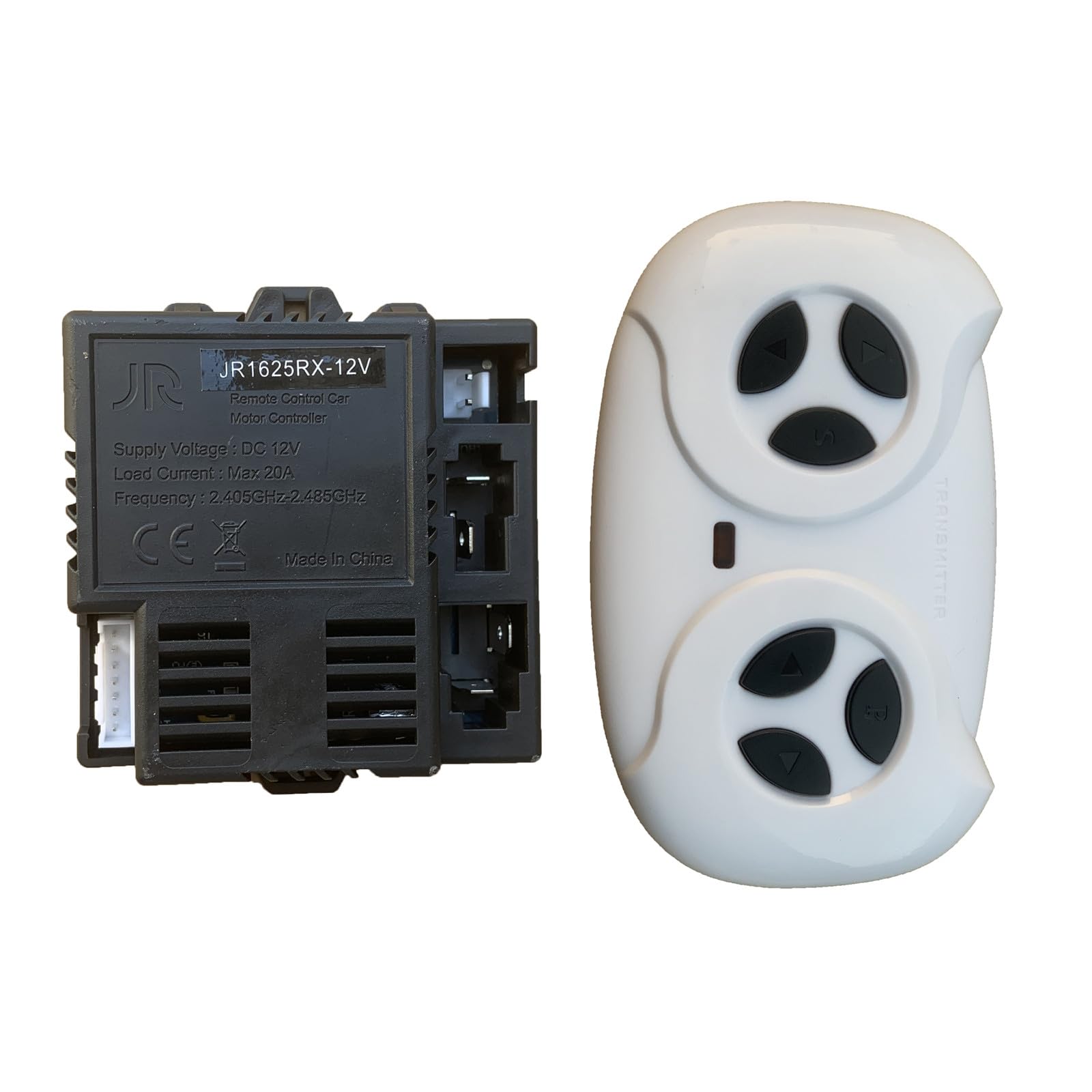 JR1625RX-12V 2.4G Remote Control and Receiver, for Kids Ride On Toys, 12V Control Box Motherboard Accessories Ride On Car Replacement Parts