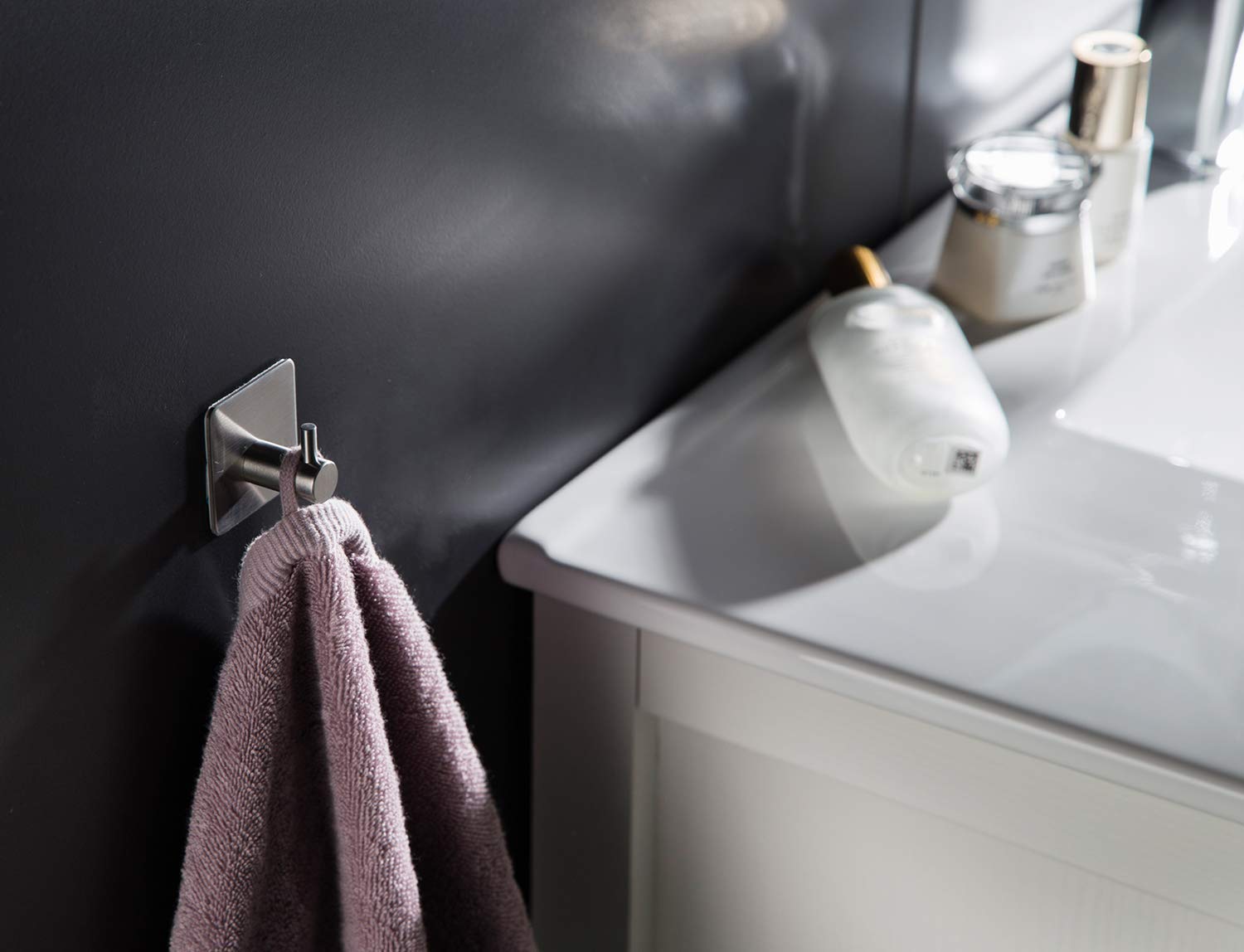 DELTAHOME Paslanmaz Çelik 2 adet Banyo Askısı Havluluk Havlu Askısı INOX - kendinden yapışmalı