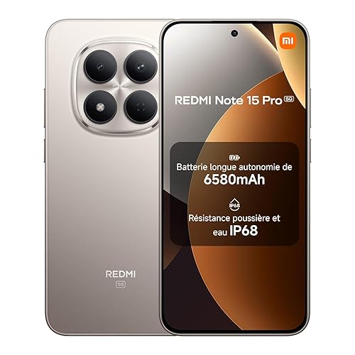 Xiaomi Redmi Note 15 Pro 5G, Smartphone 12+512 Go, Batterie