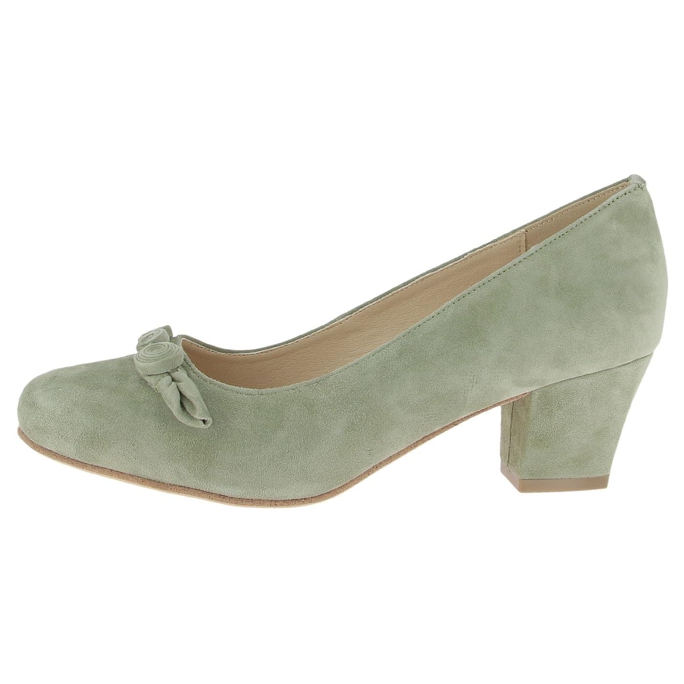Hirschkogel Women's Traditional Court Shoes, Sage, 38 EU, Green (sage), 6 UK