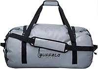 Vista 10 de Buffalo Gear Bolsa de lona impermeable 40L 60L 80L Roll-top Dry Bag Heavy Duty Impermeable Duffel Bolsa de viaje para kayak, rafting, barco, pesca