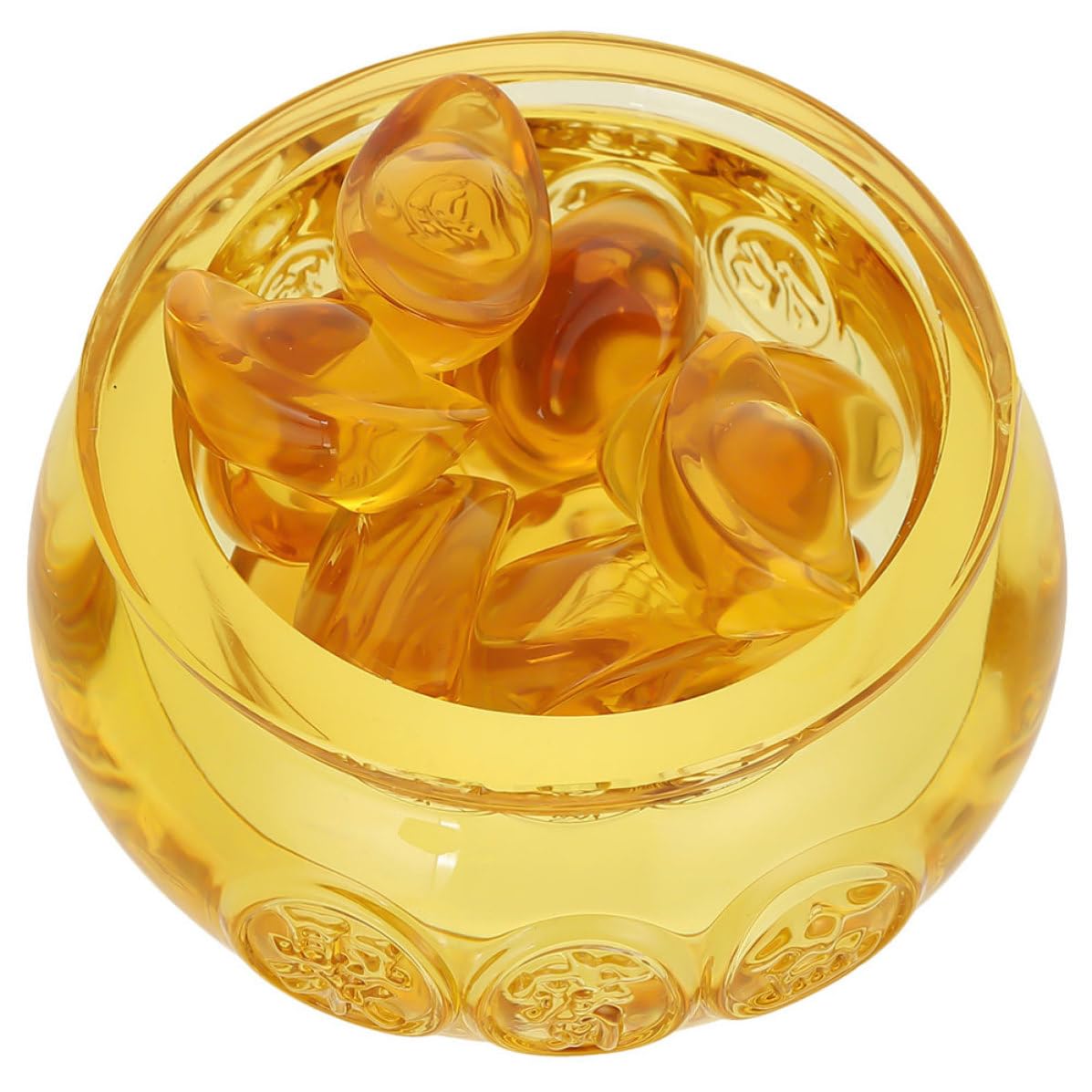 Traditionnel bol à trésor PACKOVE en citrine jaune, le cadeau idéal pour le bureau