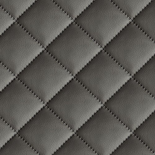 Kunstleder, Polsterstoff, kaschiert gesteppt Meterware, wasserabweisend, robust, grau 140cm