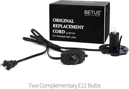 Miniatura 7 de Betus Cable de alimentación de lámpara de sal de repuesto original mejorado con interruptor de control de intensidad y montaje de base para lámparas