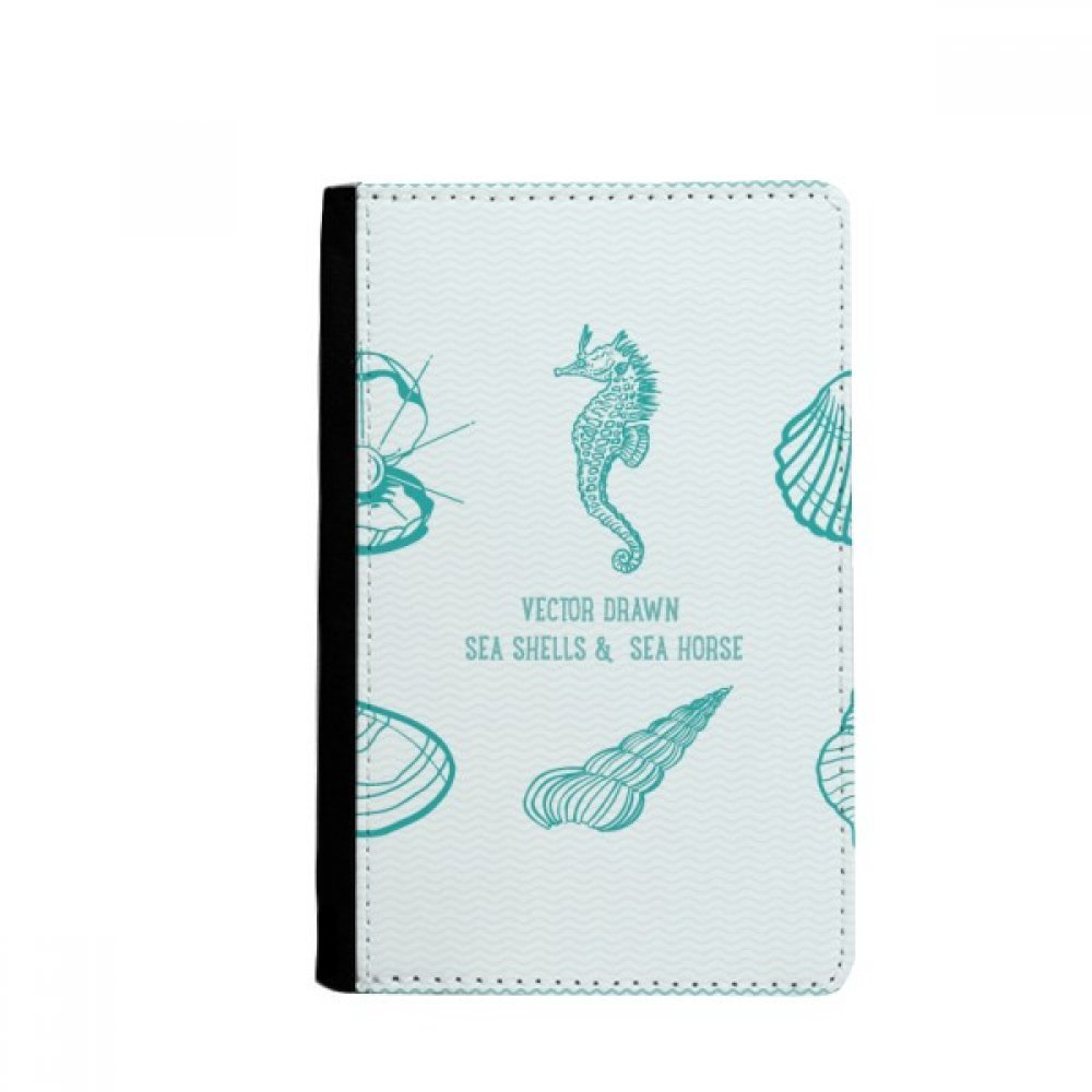 DIYthinker Blue Hippocampus Marine Life Pattern Passport Holder Notecase Burse Wallet Cover Card Purse
