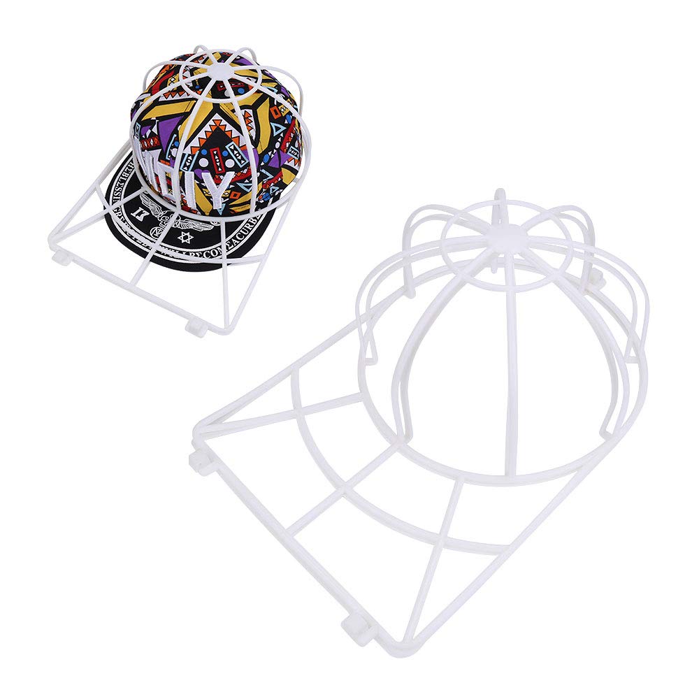 DoraB Baseball Hat Washer,3pcs Cap Washer Frame/Washing Cage,White Cap Hat Visors Shaper,Ball Cap Sport Hat Cleaner/Rack,Cap Holder,Hat Hanger,Cap Shape Protector,Cap Organizer for Dishwasher White