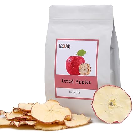 Dried Apples,Dehydrated Apple Slices 7oz/200g,No Sugar Added,for Healthy Snacking Potpourri and Bowl Fillers Crafts Cake Decoration Cocktail