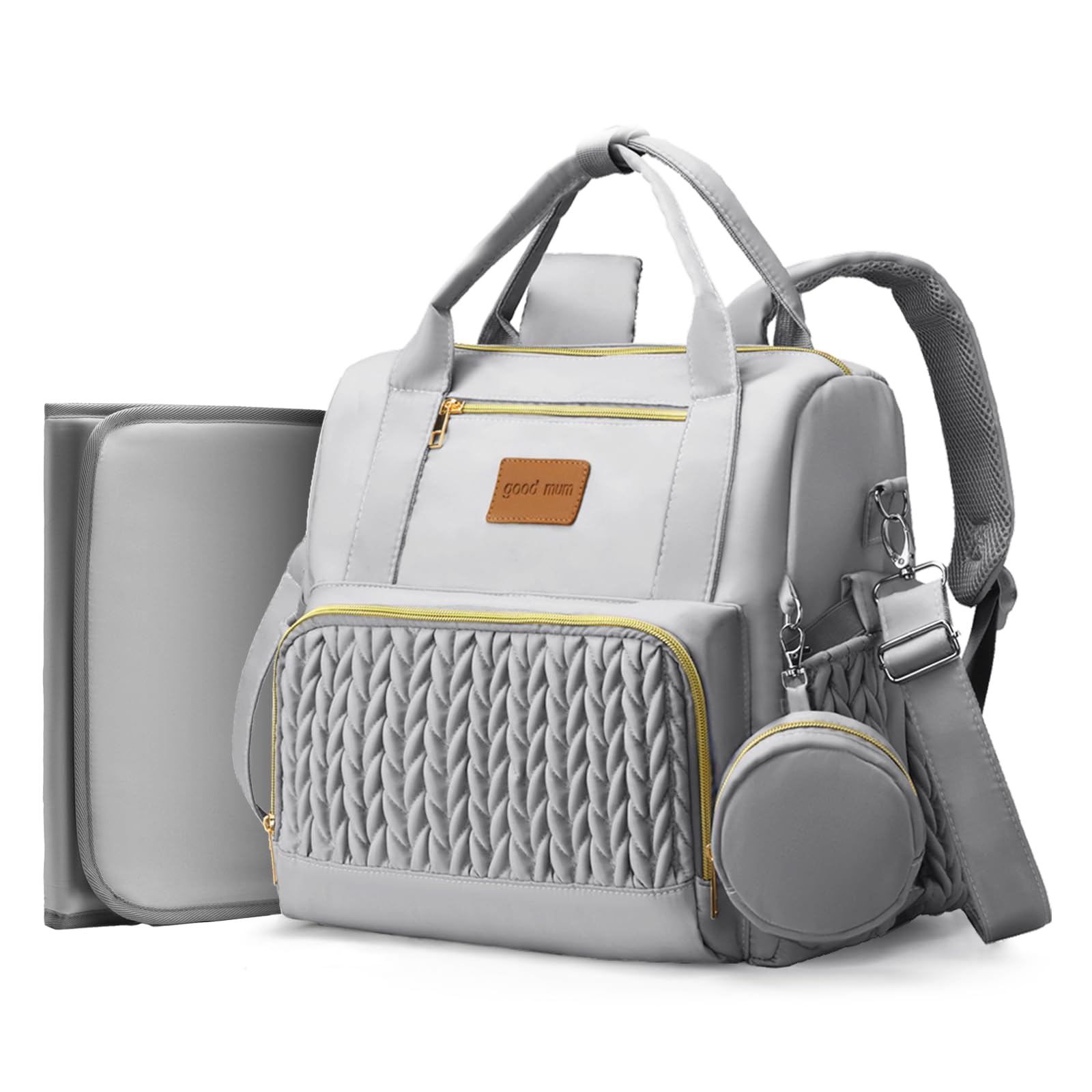 Backpack Diaper Bag,Stylish Waterproof Baby Diaper Bags with Changing Pad,Insulated Pockets,Multi-Function Travel Diaper Backpacks,Newborn Essentials,