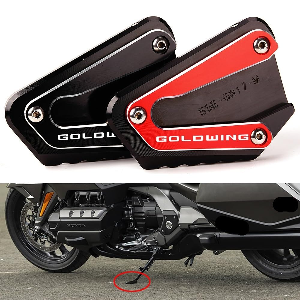 Coussin De Béquille Latérale Pour Goldwing GL1800 1800 F6B 2002-2014 Agrandisseur De Béquille Latérale Pour Motos Plaque D'agrandissement De Béquille Latérale De Moto(Noir