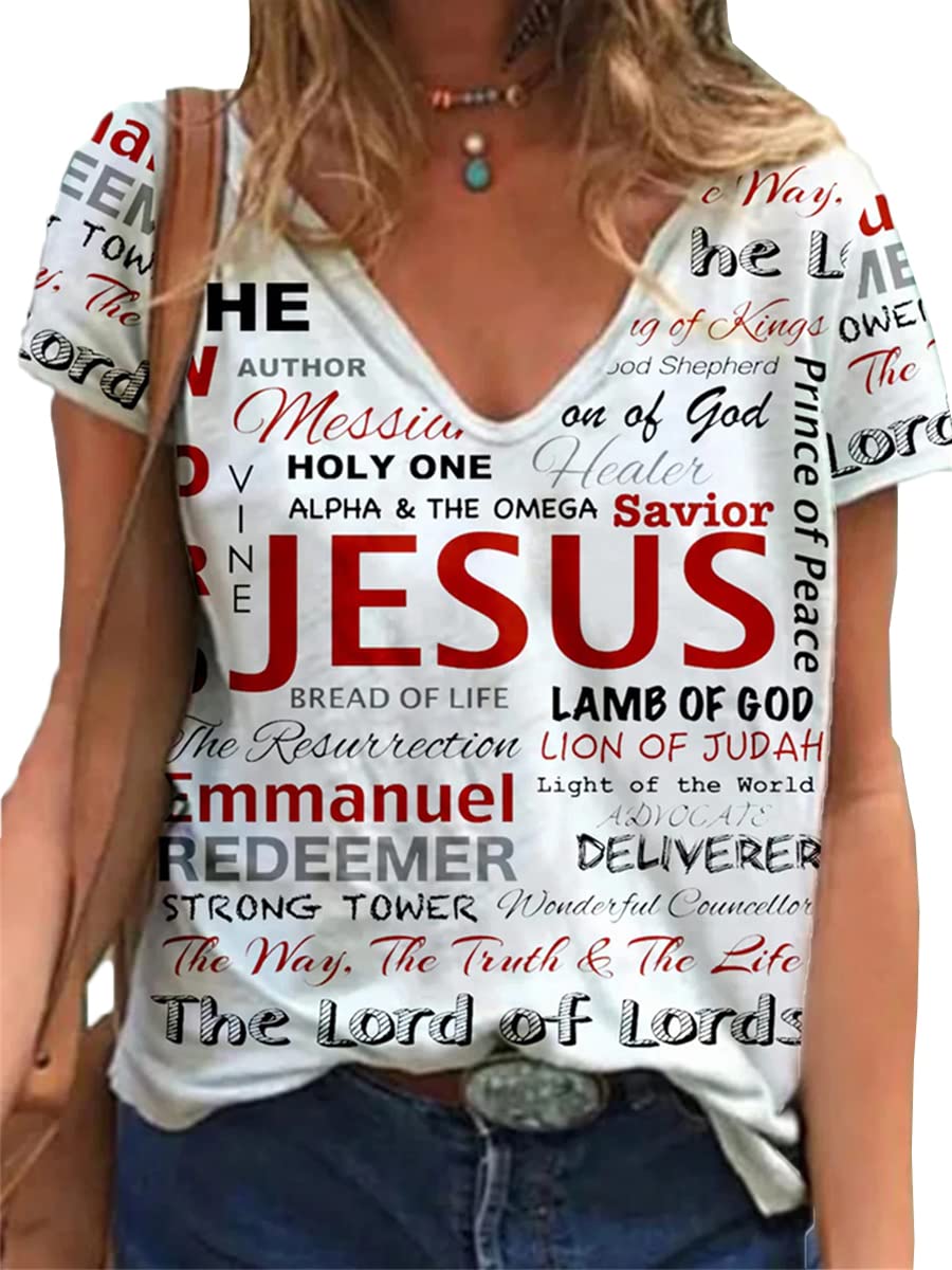 GenericWomen's Jesus Print Colorblock Casual Hoodie, Bible Verse Hoodies for Women, Vintage Religious Christian Long Sleeve Women