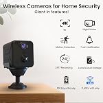 2026 Spy Camera with 64G SD Card,Upgraded 4K WiFi Mini Camera,Free Cloud & SD Storage,100 Days Standby Battery Life, Motion Detection,Pet Camera APP Control Nanny Cam for Home Surveillance