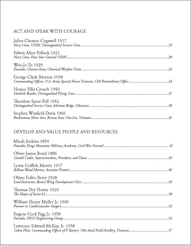 The Soul of the Citadel (Characteristics of Principled Leadership from the Military College of South Carolina)
