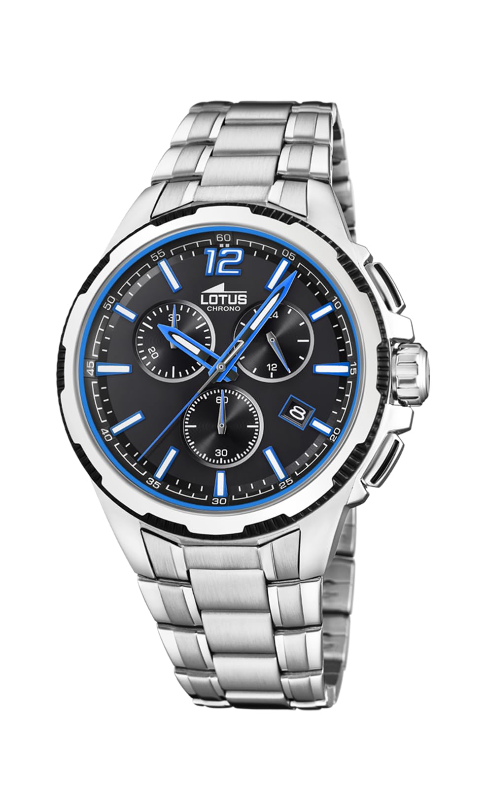 Lotus 18585/3 - Orologio Uomo Cronografo In Acciaio Inox - Cassa 44mm, Vetro Minerale, Quadrante Argento - 3