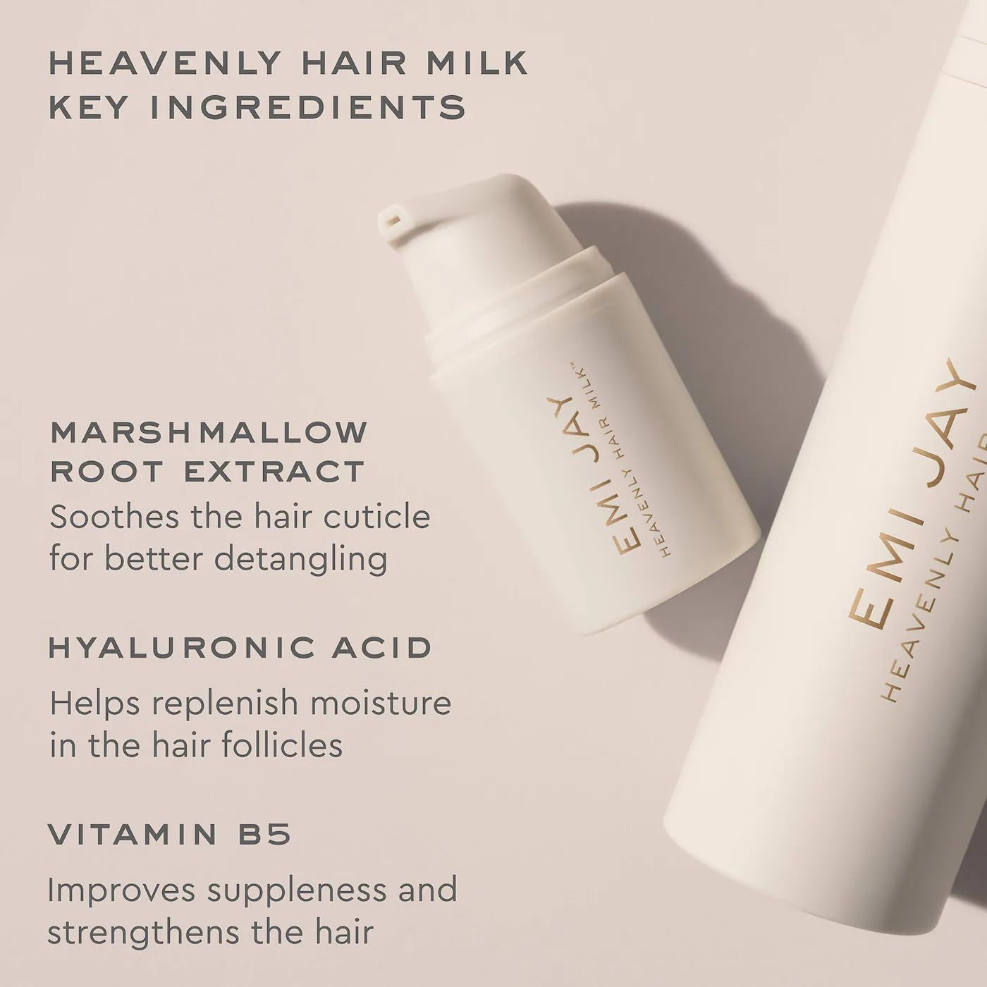 Heavenly Hair Milk Leave-In Conditioner Serum | Vanilla Milk Scent, with Hyaluronic Acid, Heat Protection | Size 0.50 oz/15 mL