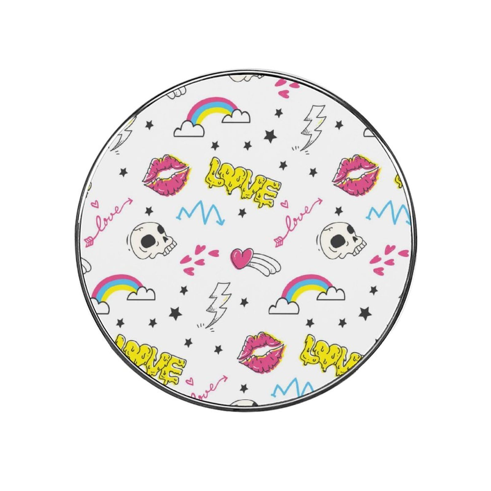 Skull Lips Rainbow Alloy Fridge Magnet For Office Cabinet Refrigerator Whiteboard Photo