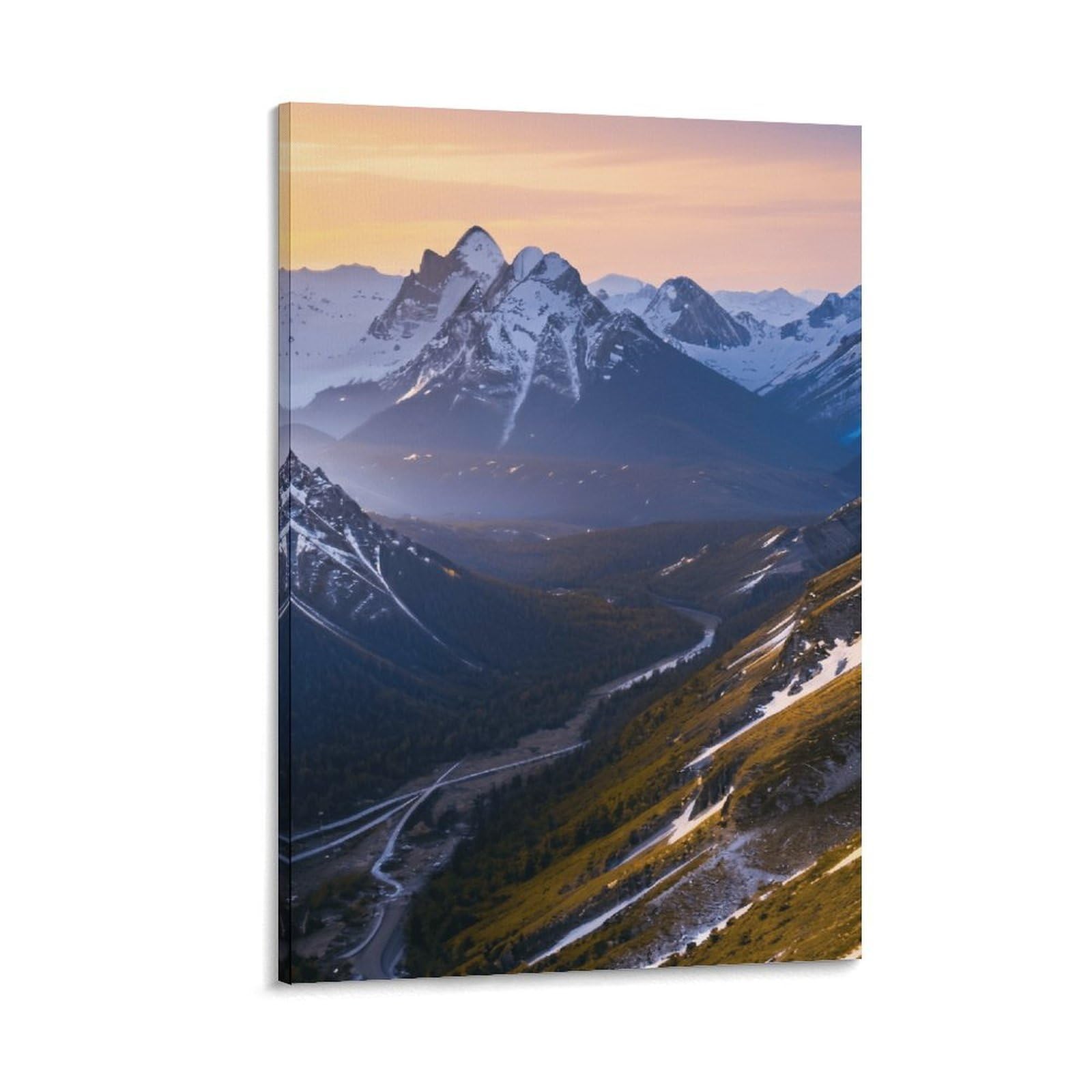 XPASHIQWC Rocky Mountain Valley Wall Decor Poster Giclee Canvas Prints Modern Wall Art Picture Wall Hanging for Bathroom Wall Decor 20x30inch(50x75cm)