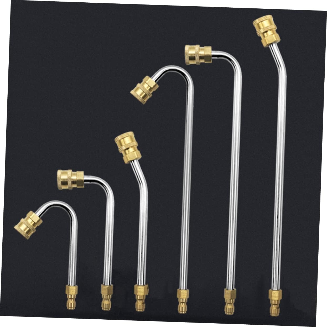 Kisangel Degrees Curving High Pressure Spray Lance Extension Bar Quick Connect Power Washer Wand for Home Car Cleaning Agricultural Irrigation