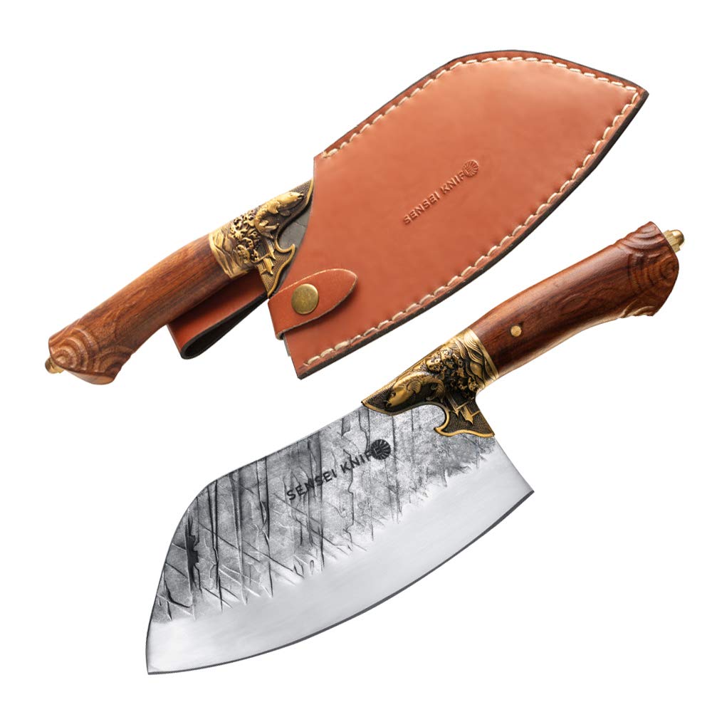 Sensei Dragon Series 7.8" Handmade Chef's Knife Fish Chopping Cleaver