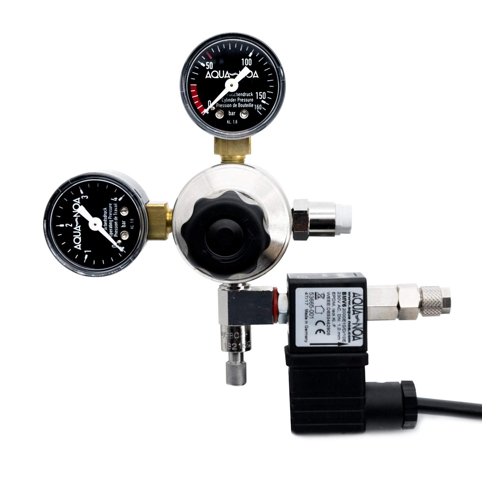 AQUA-NOA CO2 Druckminderer Profi mit int. Magnetventil mit Rückschlagventil