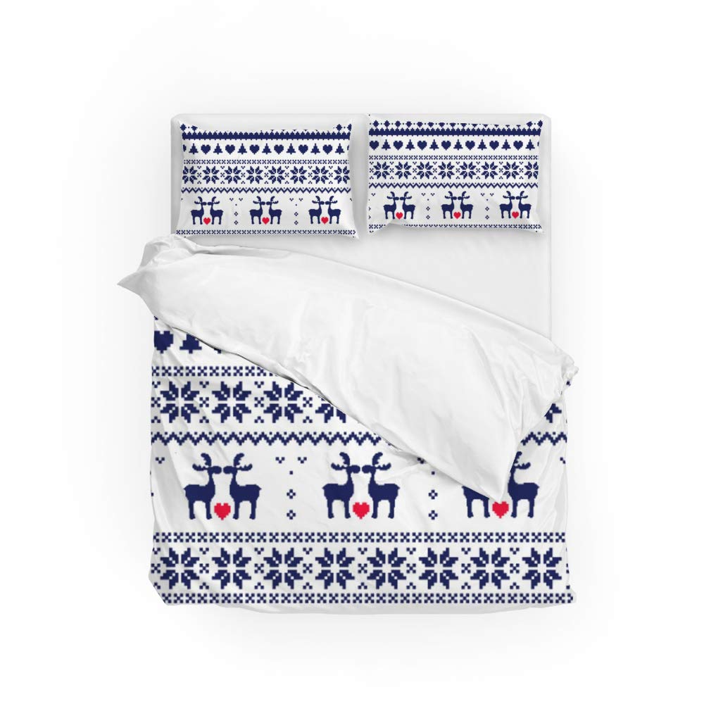 Housse de couette élan bleu idéale pour créer une ambiance chalet cocon