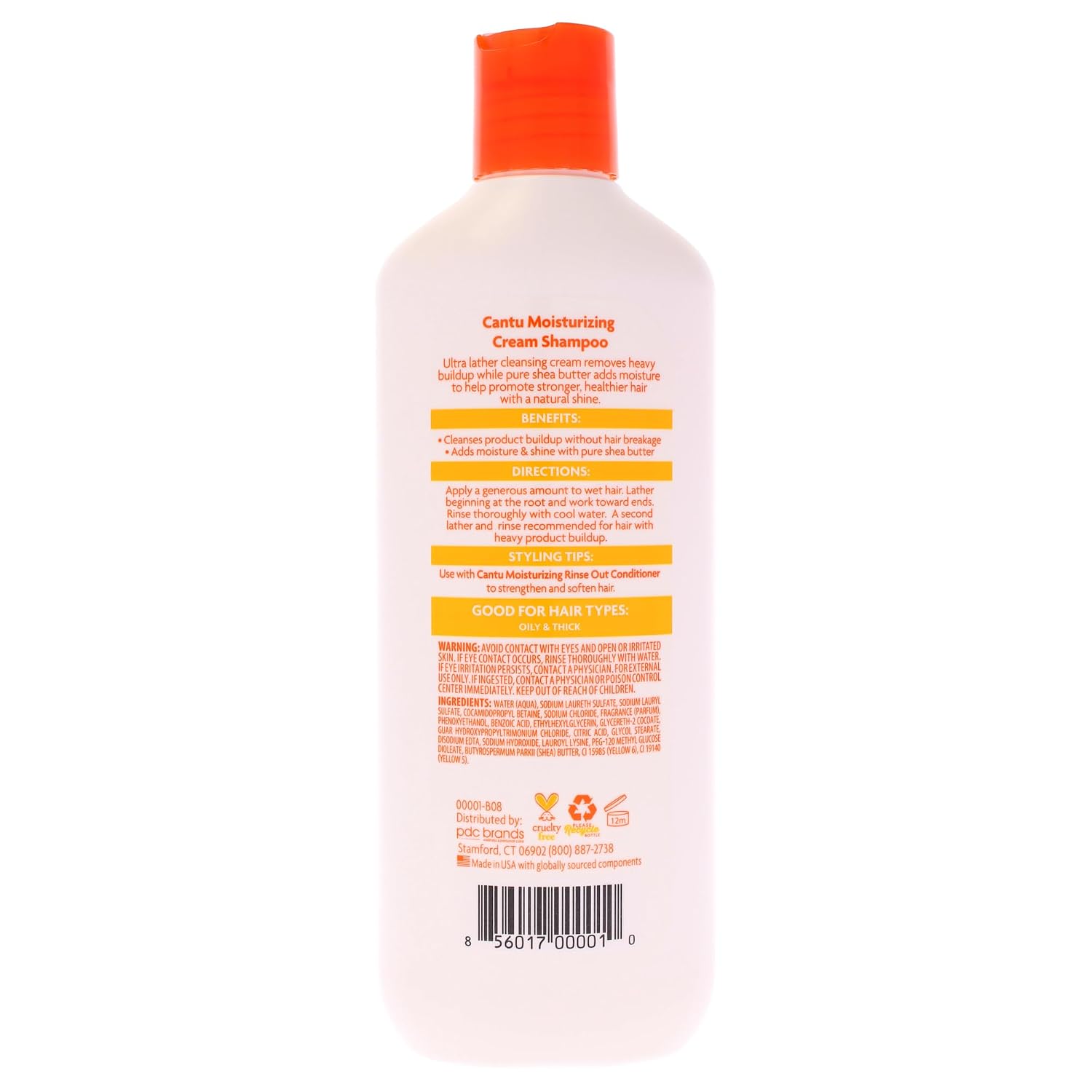 Cantu Moisturizing Cream Shampoo with Shea Butter, 13.5 fl oz