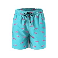 Algopix Similar Product 19 - Arcikerse Shark Blue Mens Swim Trunks