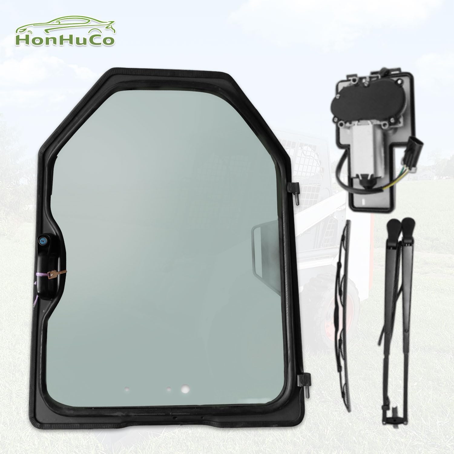 7109665 front door frame and window assembly kit compatible with bobcat t190 t180 t200 t250 t300 t320 for bobcat s100 s130 s150 s160 s175 s300 replace 6729776 7109662 7011039